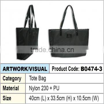 Synthetic leather tote bag / shopping bag