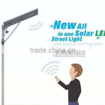 New Design Solar Led Street Light, With Camera and Mobile App Blutooth Control photo-4