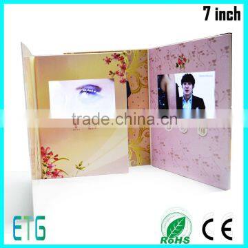 hot sale LCD video wedding invitation luxury card