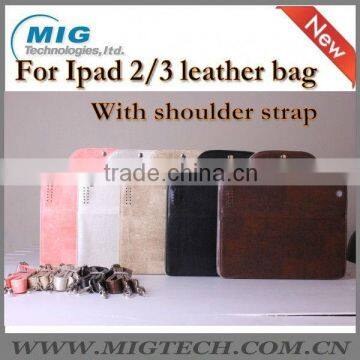 Fashional hand bag for ipad case with strap, for ipad 3 case