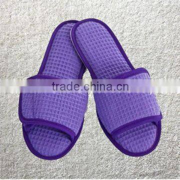 Cotton Waffle Hotel Spa Slippers with Velcro Closure