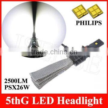 LED HEAD LIGHT 2500LM PSX26W COPPER WIRE WITH HIGH THERMAL CONDUCTIVITY