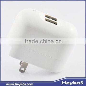 dual usb mobile phone wall charger for mobile laptop tablet with RoHs CE FCC