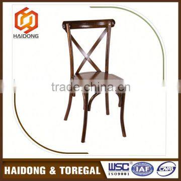 No Complain Professional Design Beech Wooden Cross Back Chair