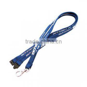 3/4" color lanyard/ white logo silk screen printed lanyards