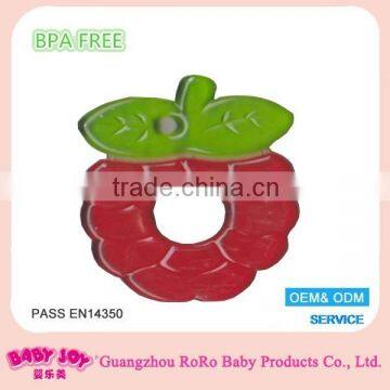 High quality water filled fruit grape shape silicone baby teether