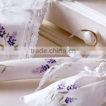 Hand embroidered white cotton hangers-design 5