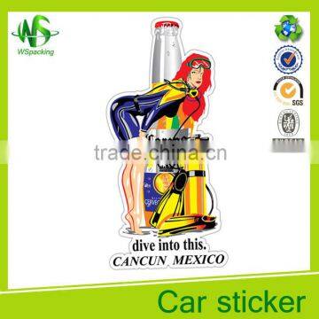 Vinyl label manufacturer in China car body side sticker design