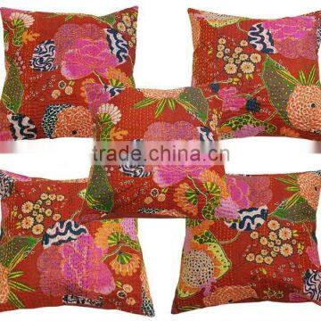 Wholesale lots of INDIAN HANDMADE KANTHA WORK CUSHION COVERS at amazing discounted prices directly from factory