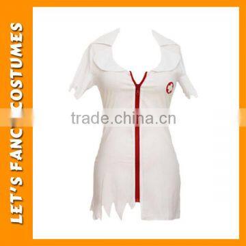 PGWC2622 Halloween simple white sexy nurse cosplay fancy dress costume for party