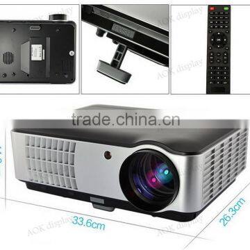 4200 Lumens 1080p LED 3D Home Theater Office Projector 50000 Hours For Lamp 1280*800 HDMI VGA USB UC SD For Laptop TV Phone Blac