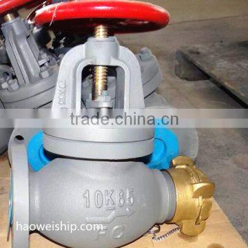 JIS F7333 5K 10K Marine Cast Iron Hose Globe Angle Valve