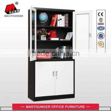 High Quality up Glass Door and Down Metal Door Filing Cabinet photo-4