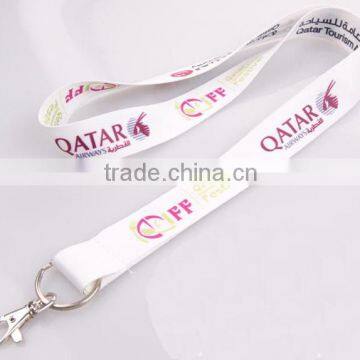 White Lanyards with printed logo, Customized promotion lanyards