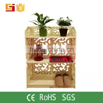 Royal luxury bedroom furniture lucky flower pattern shoe rack for sale