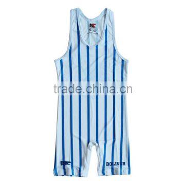 High quality sportswear sublimated spandex lycra wrestling singlet