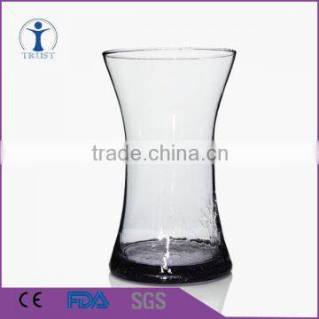 wholesale custom Glassware purple bottom glass vase Machine made