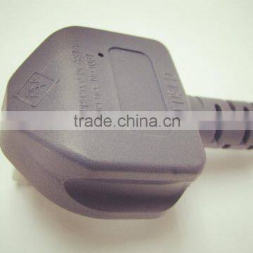 SASO standard 3pin 3-13A/ 250V power cord non-rewireable electrical plug