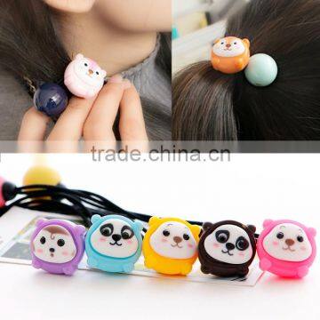 Fashion Sweet Candy Color Animals Fox Dog Panda Elastic Hair Band Rubber Band Girls Hair Accessories for Women Headwear