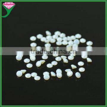 Factory wholesale low prices round shape milky white small nano gem stone