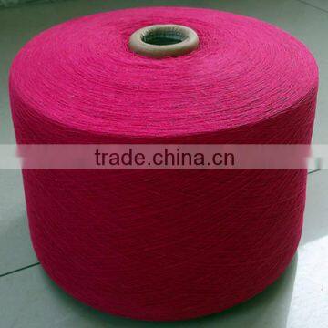 Open end cotton polyester yarn dyed knitting plum