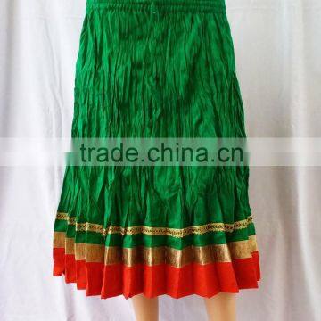 Knee Long Length Designer Cotton Skirts