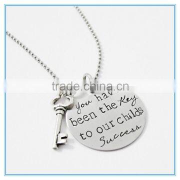 Key to Our Child's Success Stainless Steel Necklace