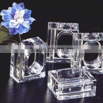 Acrylic 2 in 1 Bud Vase Napkin Holder Ring