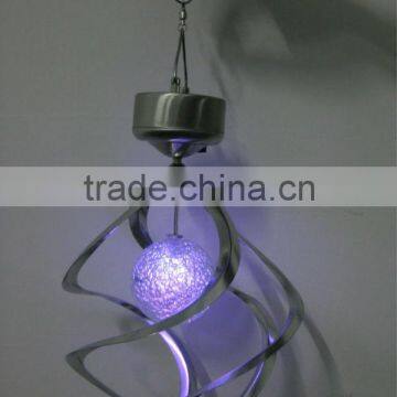 Solar wind light solar Spinner light solar wind spin light color chang wind spinner LED solar light Solar garden hanging light