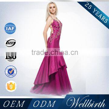 Newest Simple Extra Long Purple Wedding Dress photo-2