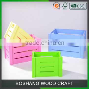 BOSHANG Colorful Paited Wooden Storage Crate