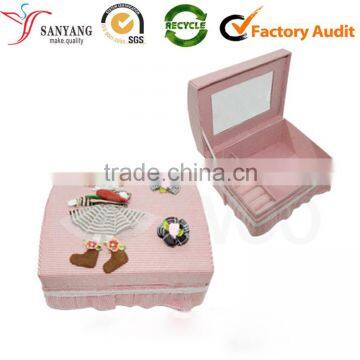 Cheap sale custom cute lovely yiwu factory makeup packaging storage case fabric box