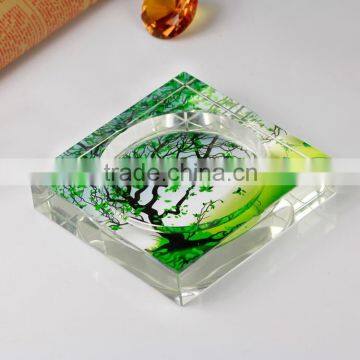 Square Antique Glass Smoking Ashtray For Hotel Table Decoration photo-3