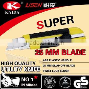 wholesale plastic handle 25mm snap off blade utility cutter knife