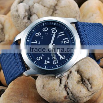 YB blue nato nylon strap Newest trendy military watch men's chronograph watch