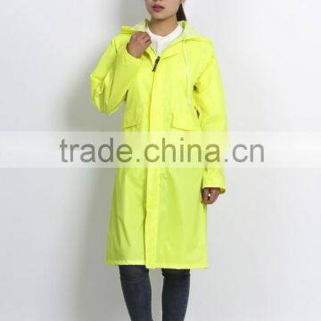 polyester reversible long raincoat reflective raincoat