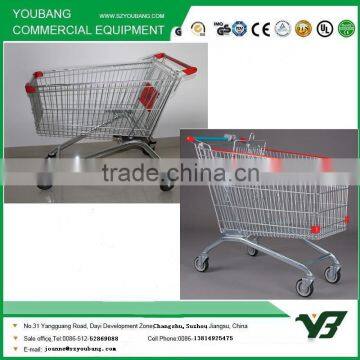 2015! Euro style used unfolding plastic shopping trolley smart cart for supermarket