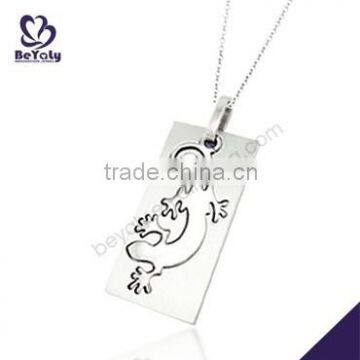 stainless steel custom available nterchangeable pendant necklace