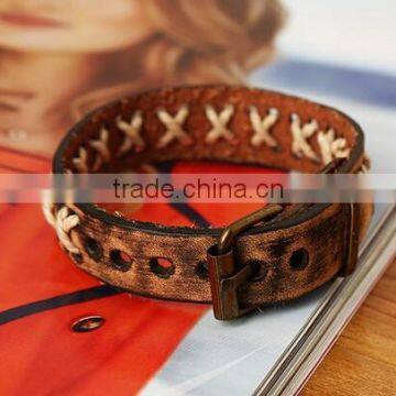 Fashion Jewelry leather Bracelet Punk Motorcycle Biker Bangle bracelets