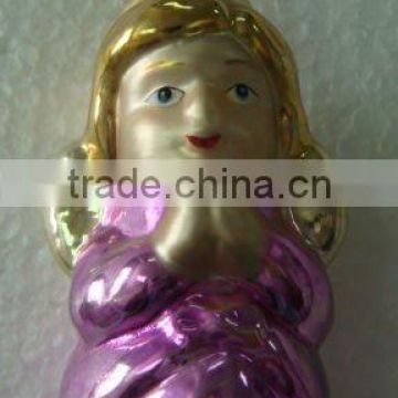 refined hand-painted glass doll christmas handicrafts