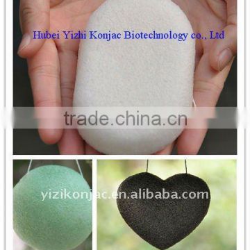 japanese 100% natural konjac facial sponge, clean your face while massage, two in one