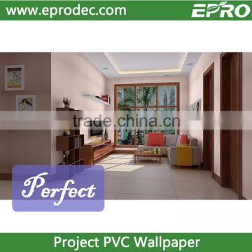 Latest beautiful modern simple fashion pvc embossed wallpaper