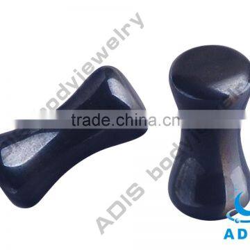 Charming Design Wholesale Custom Black Natural Stone Ear Saddle Plug photo-6