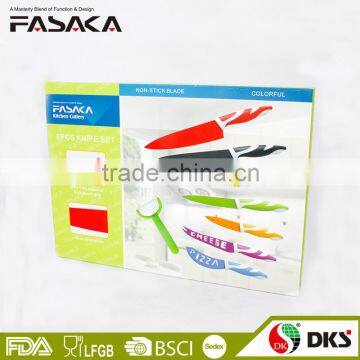 KP1301GB8P Set of 8pcs with Gift Box Black Coating NonStickKitchen cutlery knives