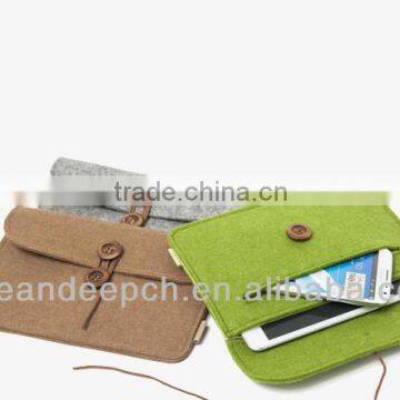 2014 new product wool case for samsung galaxy tab felt case leather case