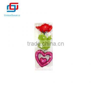 Wholesale Beautiful Rose Artificial Flower With Purple Heart