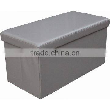 purple leather storage ottoman