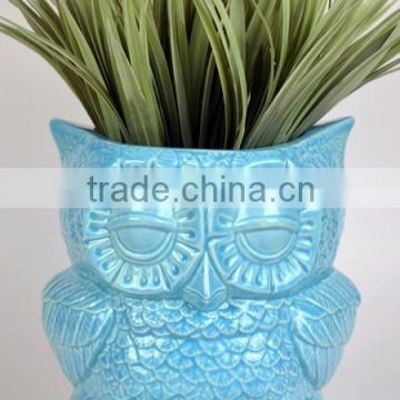 factory directly ceramic owl planter mini flower pot succulent planter