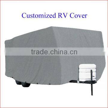 Tailored Travel Trailer RV Cover, OEM Water-repellent Breathable UV Protection Caravan Cover, Customized Tourist Trailer Cover photo-3