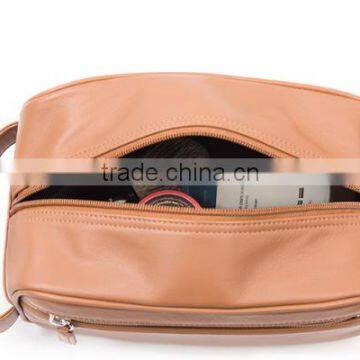 Personalized Men's Leather Toiletry Bag SGS Fabric ISO Factory